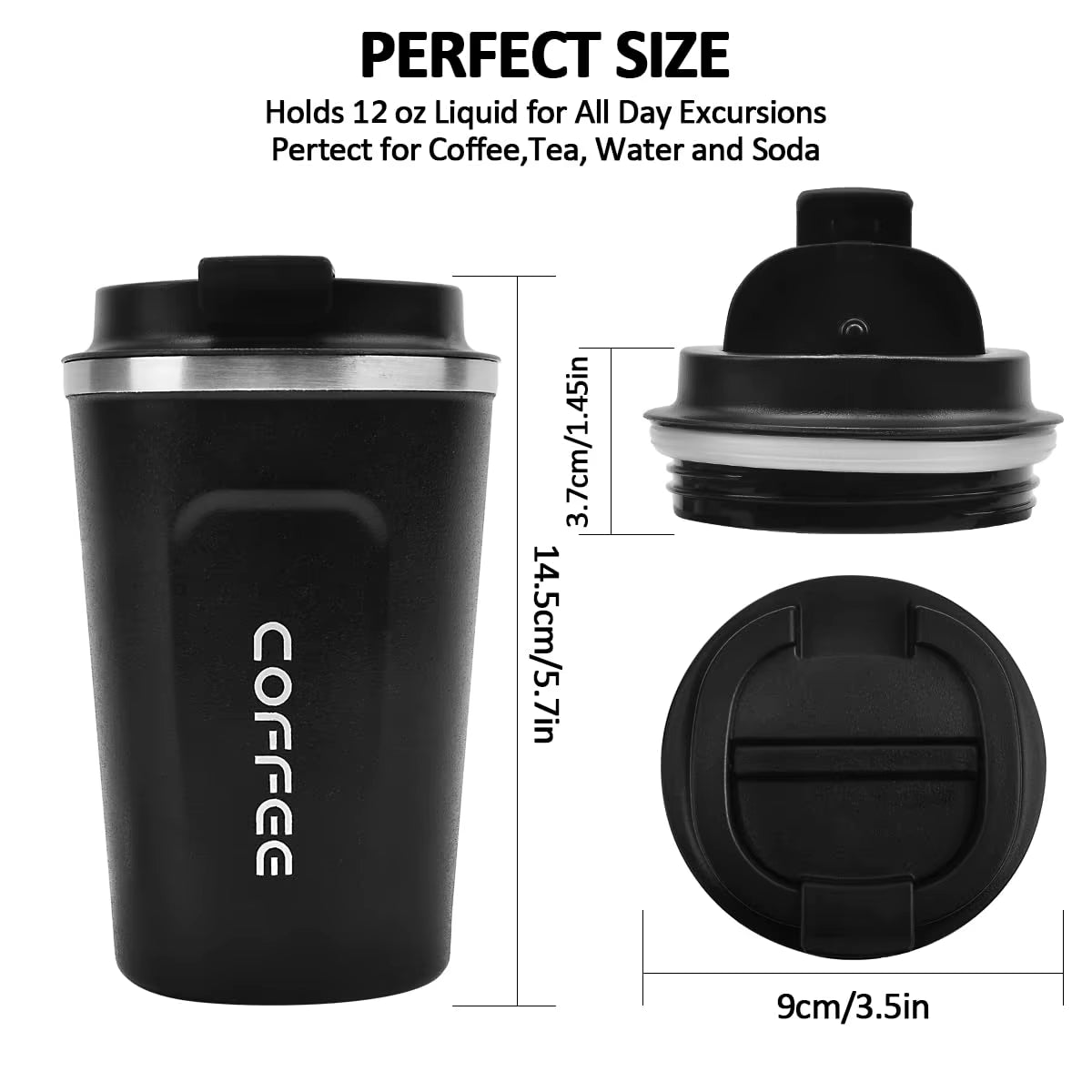 380/510Ml Thermo Coffee Cup Mug Keep Warm Hot Cold for Juice Tea Water Ice Beverage School Insulated Stainless Steel Leakproof