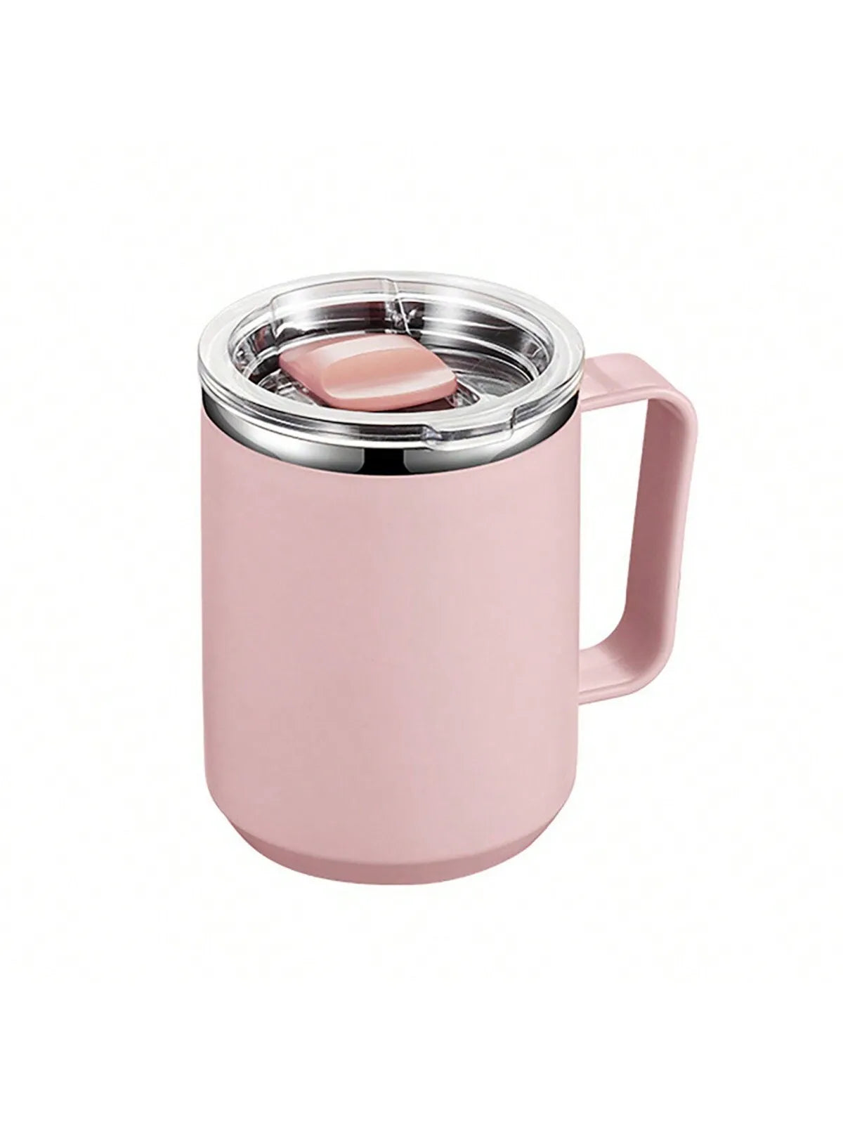 Stainless Steel Coffee Mug with Handle and Sliding Lid , Insulated Double Wall Vacuum Travel Mug , Camping Outdoor