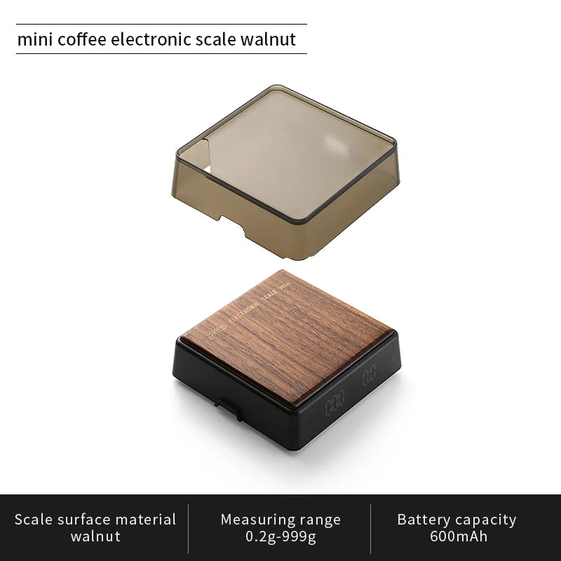 Bincoo Electronic Coffee Scale Italian Coffee Bean Weighing Smart Hand Made Mini Professional Coffee Scale Coffee Equipment