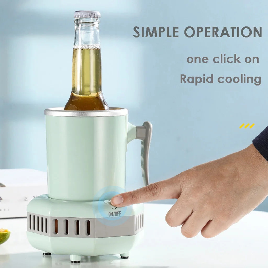 Electric Summer Drink Cooler Kettle Drink Chiller Portable Quick Electric Beverage Cup Cooler Ice Making for Milk Coffee