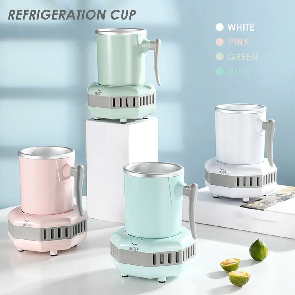Electric Summer Drink Cooler Kettle Drink Chiller Portable Quick Electric Beverage Cup Cooler Ice Making for Milk Coffee