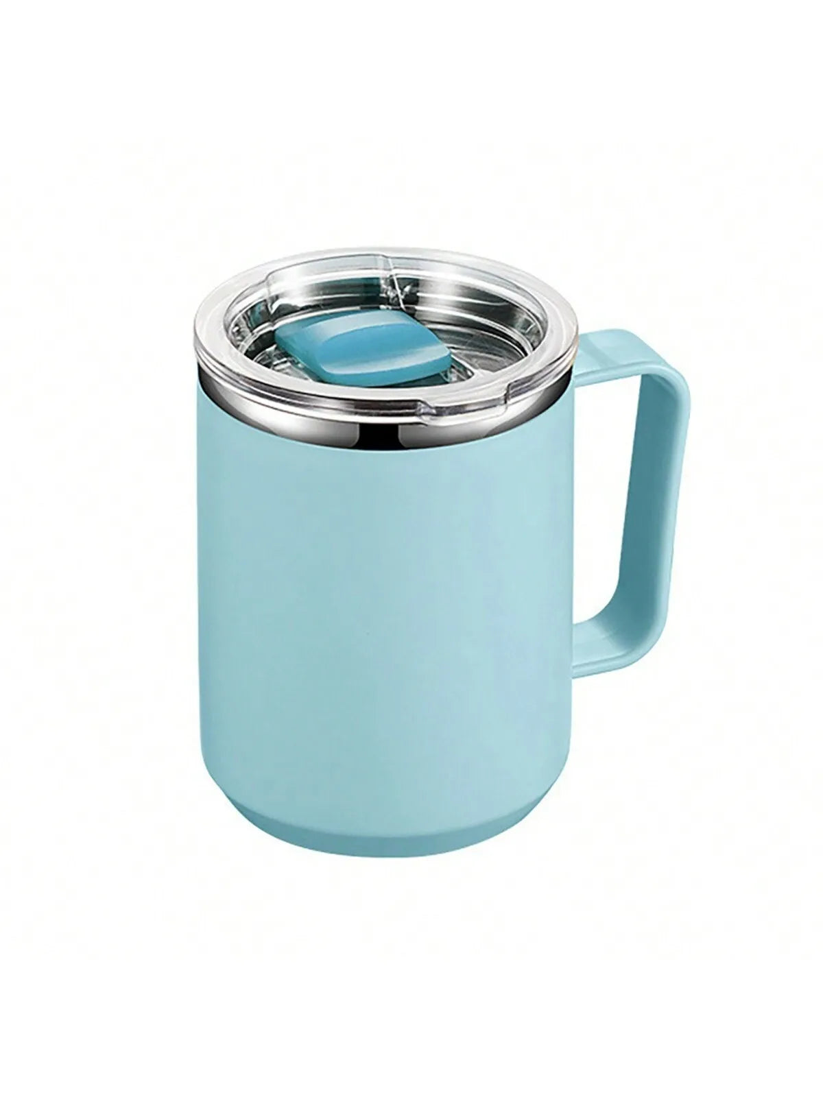 Stainless Steel Coffee Mug with Handle and Sliding Lid , Insulated Double Wall Vacuum Travel Mug , Camping Outdoor