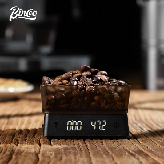 Bincoo Electronic Coffee Scale Italian Coffee Bean Weighing Smart Hand Made Mini Professional Coffee Scale Coffee Equipment